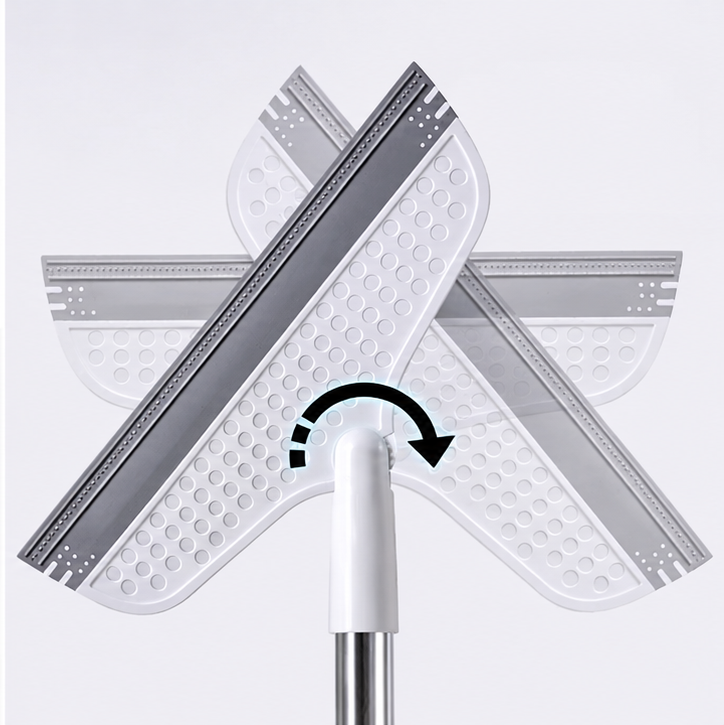 Wide Bathroom Floor Squeegee with Long Handle