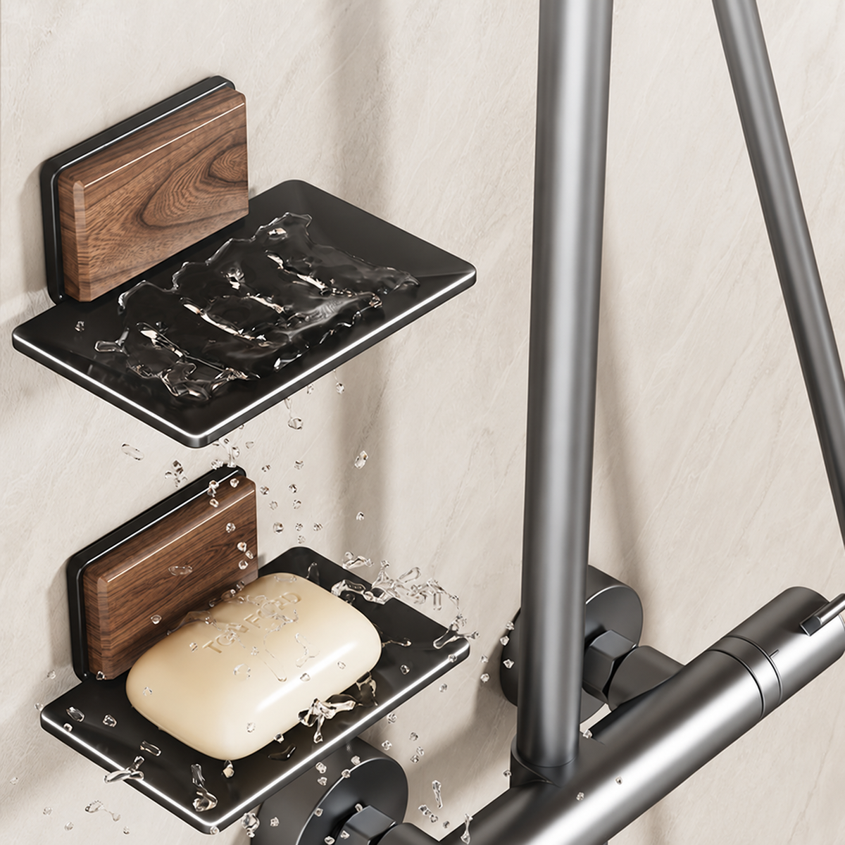 Wall-Mounted Bathroom Soap & Toiletry Shelf