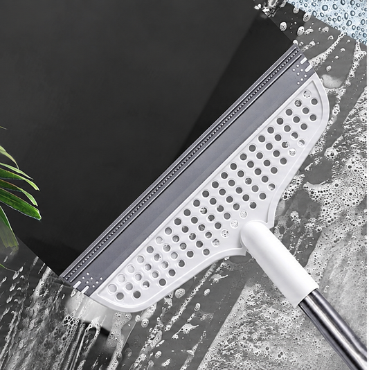 Wide Bathroom Floor Squeegee with Long Handle
