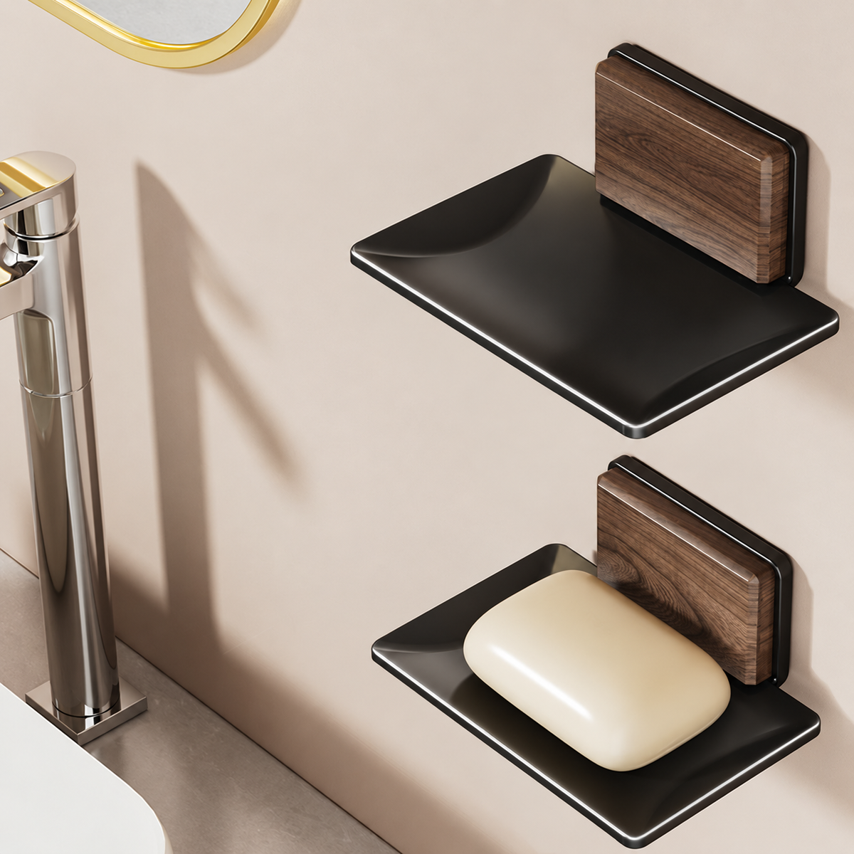 Wall-Mounted Bathroom Soap & Toiletry Shelf
