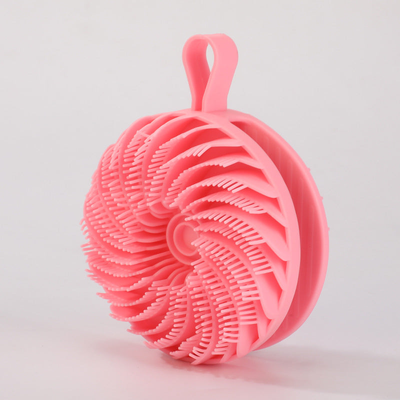 Dual-Sided Silicone Body Scrubber & Massage Brush